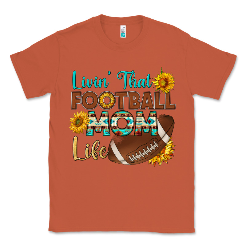 Livin' That Football Mom Life Classic Tee by HRA Design Shop | Teevron