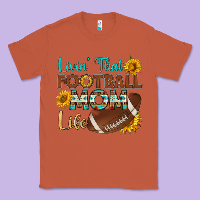 Livin' That Football Mom Life Classic Tee Designed By Hra Design Shop