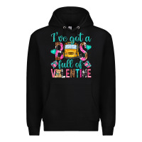 Black ive got a bus full of valentine Premium Hoodie - NancyCooperArtShop
