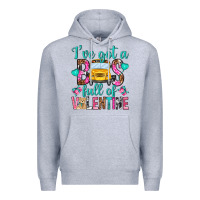 Heather Grey ive got a bus full of valentine Premium Hoodie - NancyCooperArtShop