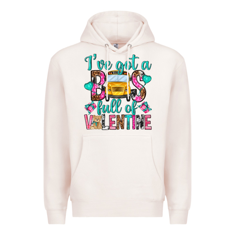 Ive Got A Bus Full Of Valentine Premium Hoodie by NancyCooperArtShop | Teevron