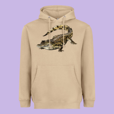 Crocodile Heavyweight Hoodie Designed By Lillyallendesigns