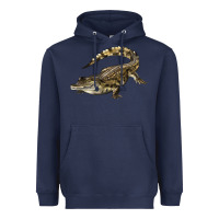 Navy crocodile Heavyweight Hoodie - LillyAllenDesigns
