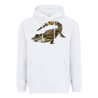White crocodile Heavyweight Hoodie - LillyAllenDesigns