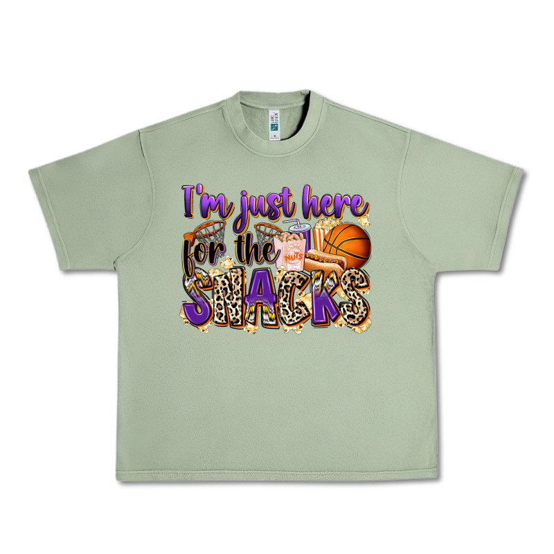 I'm Just Here For The Snacks Basketball Urban Heavy Tee by Zillion Design Studio | Teevron