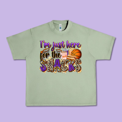 I'm Just Here For The Snacks Basketball Urban Heavy Tee Designed By Zillion Design Studio