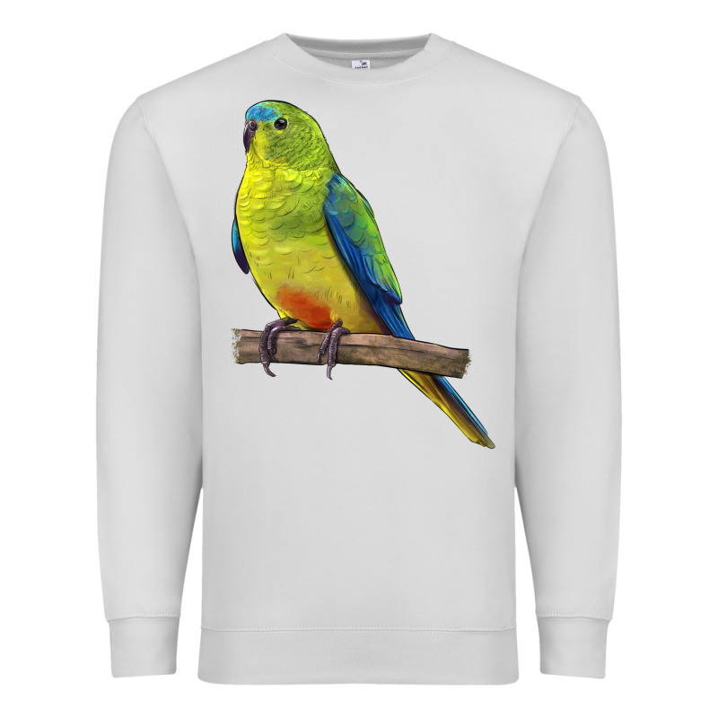 Neophema Parrot Premium Sweatshirt by LillyAllenDesigns | Teevron