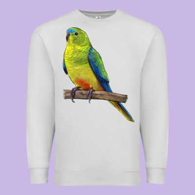 Neophema Parrot Premium Sweatshirt Designed By Lillyallendesigns