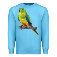 Ocean Blue Neophema Parrot Premium Sweatshirt - LillyAllenDesigns