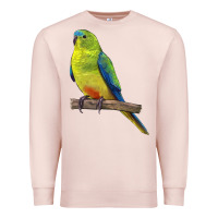 Pale Pink Neophema Parrot Premium Sweatshirt - LillyAllenDesigns