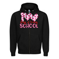 Black 100 days of loving school Zipper Hoodie - Artiststas