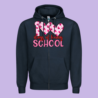 100 Days Of Loving School Zipper Hoodie Designed By Artiststas