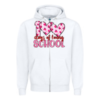 White 100 days of loving school Zipper Hoodie - Artiststas