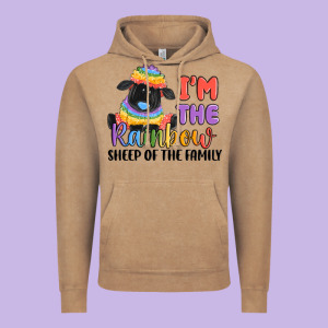 I'm The Rainbow Sheep Of The Family Vintage Hoodie Designed By Maliassmallbusiness