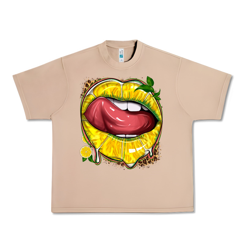 Lemon Lips With Leopard Urban Heavy Tee by texasbilliewilder | Teevron