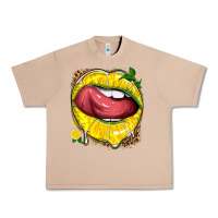 Burro lemon lips with leopard Urban Heavy Tee - texasbilliewilder