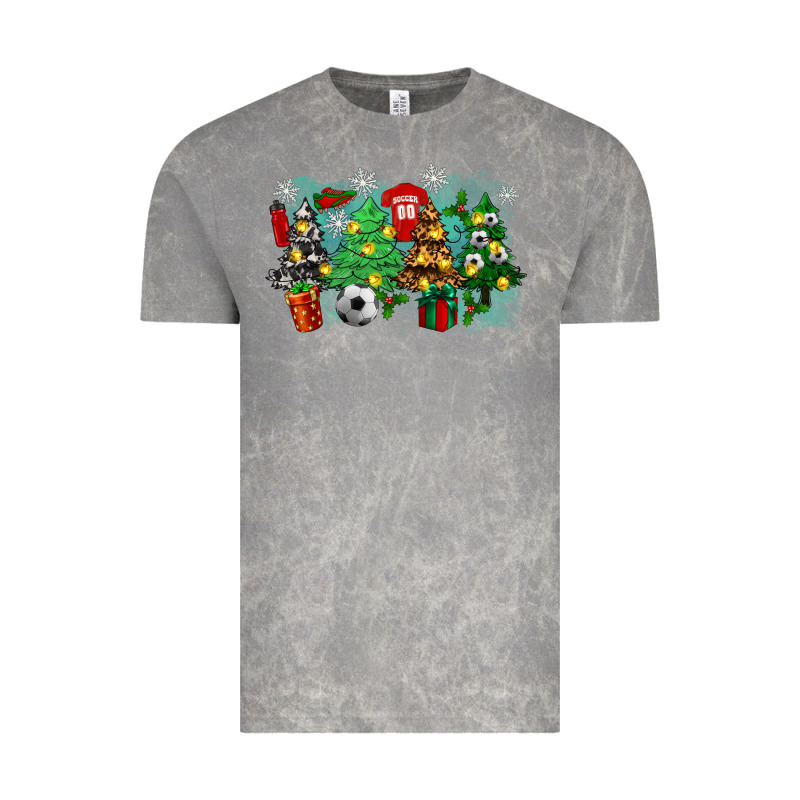 Christmas Trees With Soccer Vintage Tee by Zillion Design Studio | Teevron