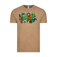Vintage Coffee christmas trees with soccer Vintage Tee - Zillion Design Studio