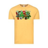 Vintage Mustard christmas trees with soccer Vintage Tee - Zillion Design Studio