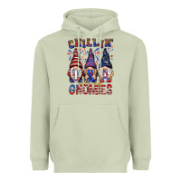 Matcha Chilling with my gnomies with usa Heavyweight Hoodie - NancyCooperArtShop