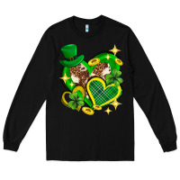 Black St. Patrick's Day lucky heart Long Sleeve Tee - Neo Western