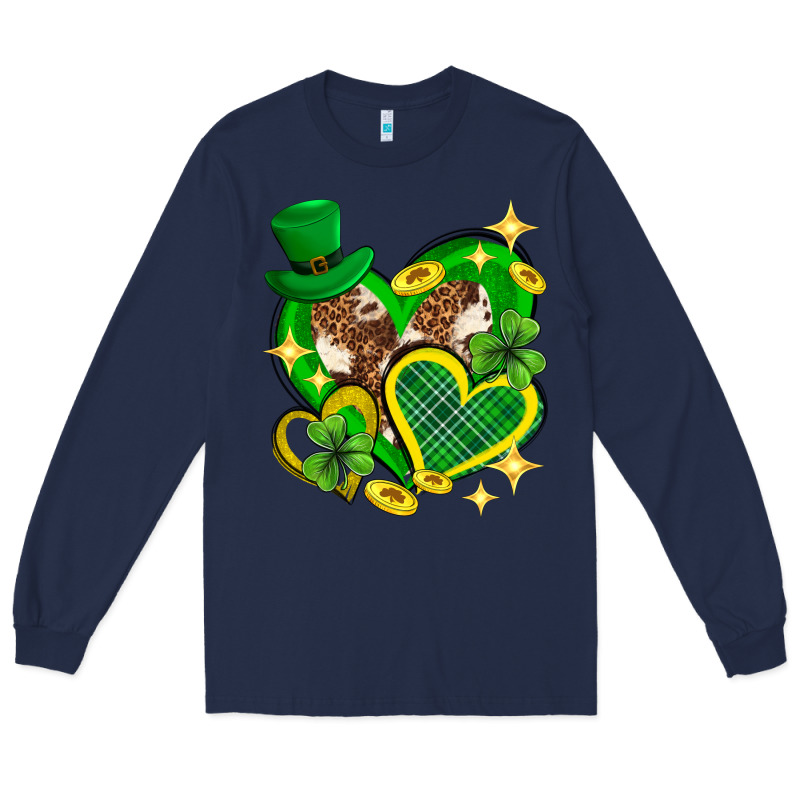 St. Patrick's Day Lucky Heart Long Sleeve Tee by Neo Western | Teevron