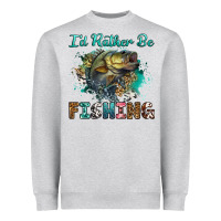 Heather Grey i'd rather be fishing Heavyweight Sweatshirt - RanaPortraitStore