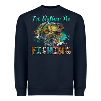 Navy i'd rather be fishing Heavyweight Sweatshirt - RanaPortraitStore