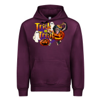 Mauve Wine Trick Or Treat Chimpanzee Urban Hoodie - LillyAllenDesigns
