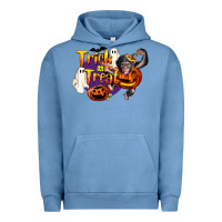 Pigment Pebble Blue Trick Or Treat Chimpanzee Urban Hoodie - LillyAllenDesigns