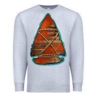 Heather Grey wooden arrowhead Premium Sweatshirt - Jasminsmagicworld