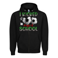 Black i kicked 100 days of school Zipper Hoodie - Artiststas