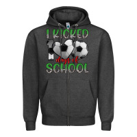 Charcoal Heather i kicked 100 days of school Zipper Hoodie - Artiststas