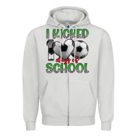 Dove Grey i kicked 100 days of school Zipper Hoodie - Artiststas
