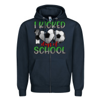Navy i kicked 100 days of school Zipper Hoodie - Artiststas