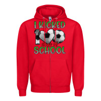 Red i kicked 100 days of school Zipper Hoodie - Artiststas