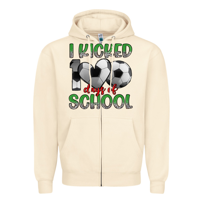 I Kicked 100 Days Of School Zipper Hoodie by Artiststas | Teevron