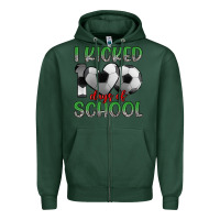 Sports Green i kicked 100 days of school Zipper Hoodie - Artiststas