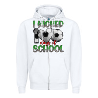 White i kicked 100 days of school Zipper Hoodie - Artiststas