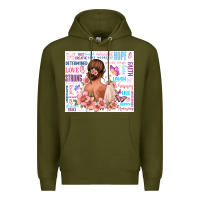 Army Green positive affirmations girl Premium Hoodie - MaliasSmallBusiness