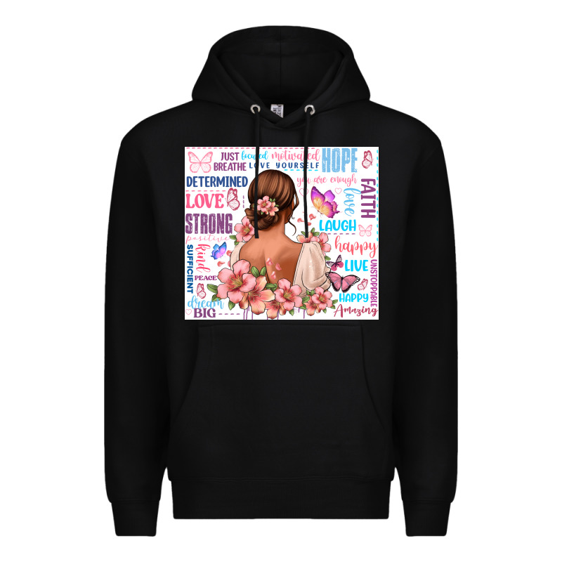 Positive Affirmations Girl Premium Hoodie by MaliasSmallBusiness | Teevron