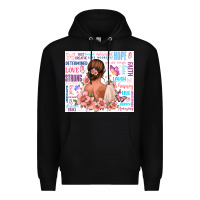 Black positive affirmations girl Premium Hoodie - MaliasSmallBusiness