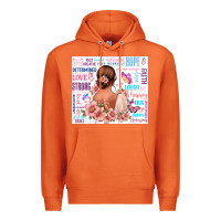 Carrot positive affirmations girl Premium Hoodie - MaliasSmallBusiness