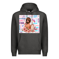 Charcoal Heather positive affirmations girl Premium Hoodie - MaliasSmallBusiness