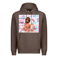 Coffee positive affirmations girl Premium Hoodie - MaliasSmallBusiness