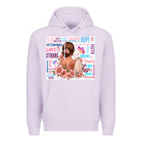 Lilac positive affirmations girl Premium Hoodie - MaliasSmallBusiness