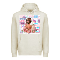 Oatmeal Heather positive affirmations girl Premium Hoodie - MaliasSmallBusiness