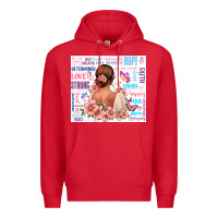 Red positive affirmations girl Premium Hoodie - MaliasSmallBusiness