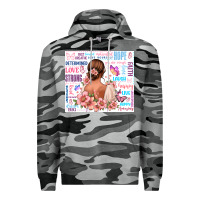 Slate Camo positive affirmations girl Premium Hoodie - MaliasSmallBusiness