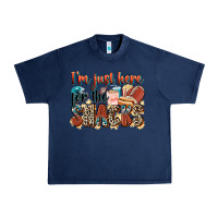 Navy i'm just here for the snacks american football Urban Heavy Tee - Zillion Design Studio